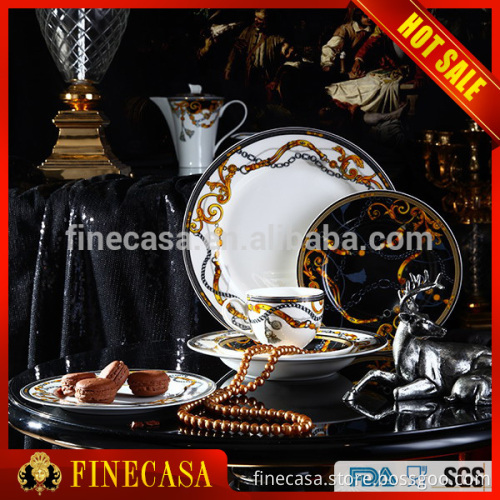 8.5 Inches Luxury Fine Bone China Pasta Soup Bowl of Knight